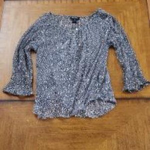 Lucky Brand Sheer Long Sleeve Blouse
